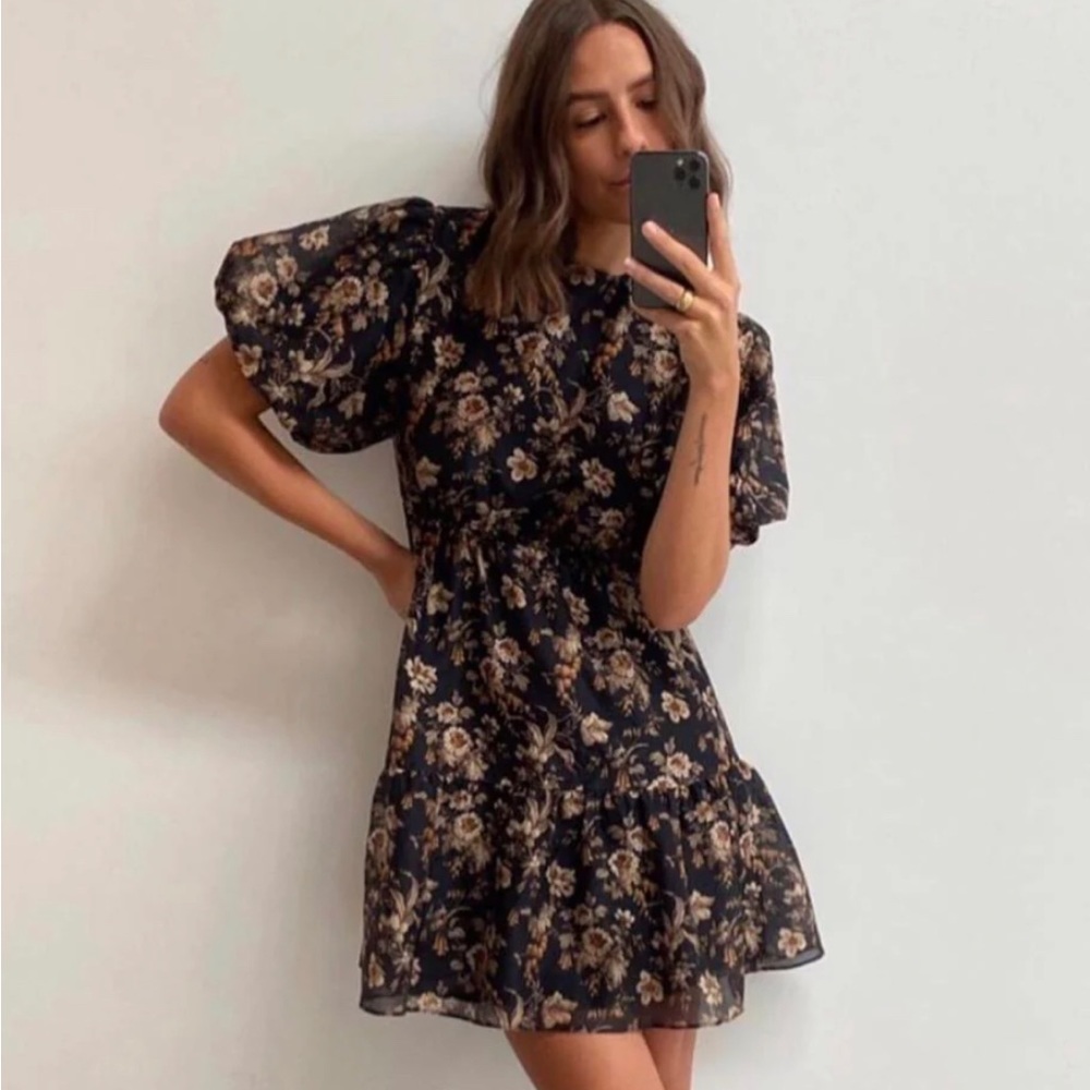 Sir. The Label amerie print backless mini dress